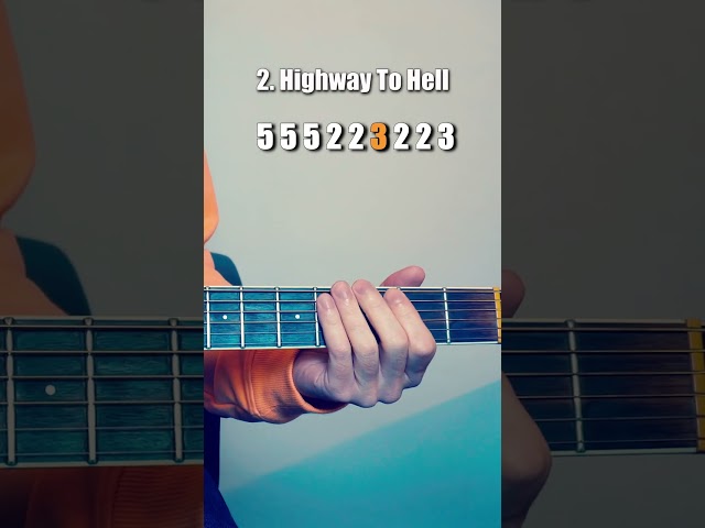 Highway To Hell (AC/DC) on ONE STRING #guitar #tutorial #beginners
