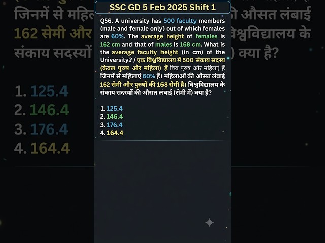 SSC GD 5 Feb 2025 Shift 1 Math Solution | Average Question Shortcut 🚀