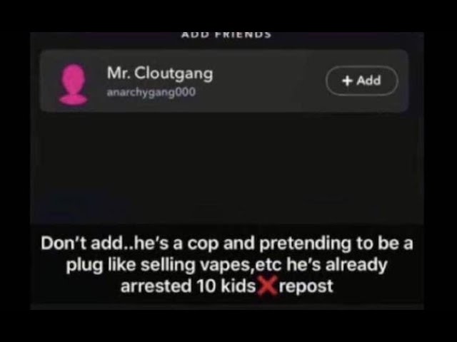 Undercover Cops Trying To Sell Weed Vapes & Alcohol On Snapchat