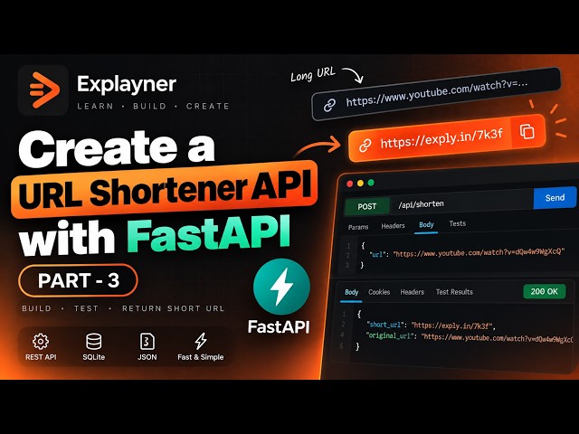 Build a URL Shortener in Python | part 3 | Create the Shorten API | Explayner Videos