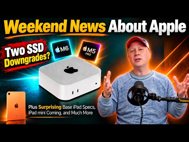 Two M6 Mac mini SSD Downgrades, Base iPad 12th Gen Specs, Apple Podcast Videos and More Apple News