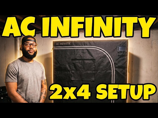 AC Infinity 2x4 Grow Tent Full Setup — Tent, Light & Controller