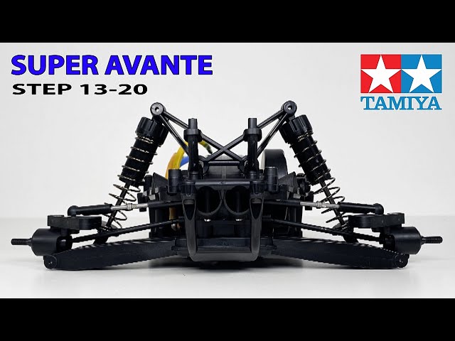 BUiLDiNG the Tamiya Super Avante TD4 - Step by Step 13-20: Servo & Shocks!