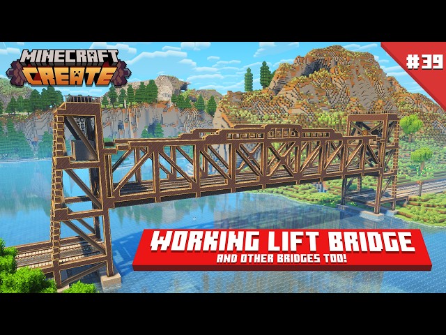 I Built a WORKING Lift Bridge (and some others too) in Minecraft Create Mod! [#39]