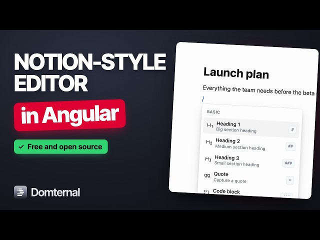Notion-Style Rich Text Editor in Angular (2026): Tutorial in 6 Steps
