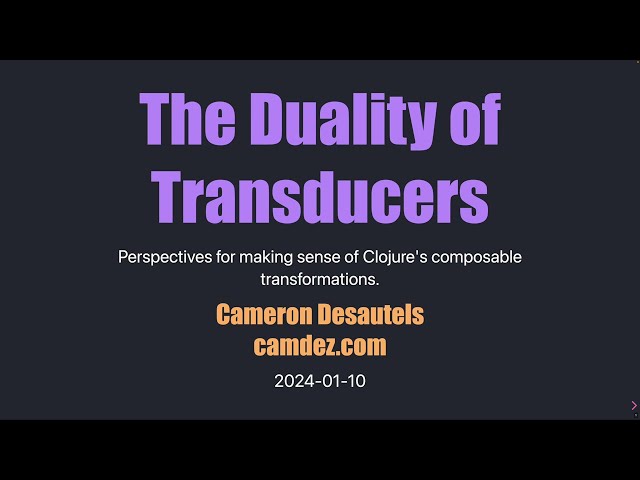 The Duality of Transducers — Clojure's Transducers from Scratch