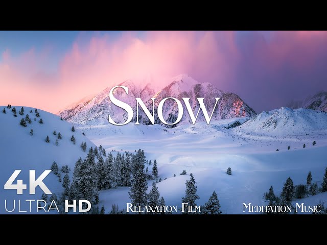 SNOW • Winter Relaxation Film 4K - Peaceful Relaxing Music - Nature 4k Video Ultra HD