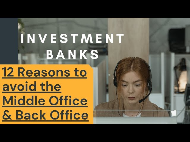 Don't Do Middle Office and Back Office Jobs