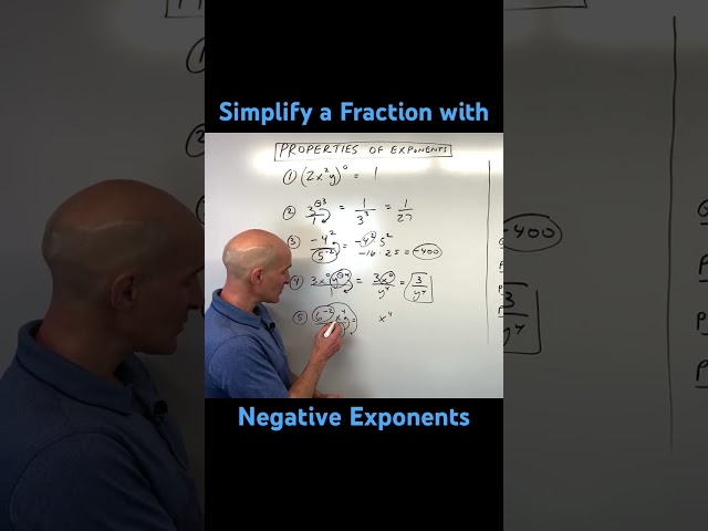 Simplify a Fraction with Negative Exponents