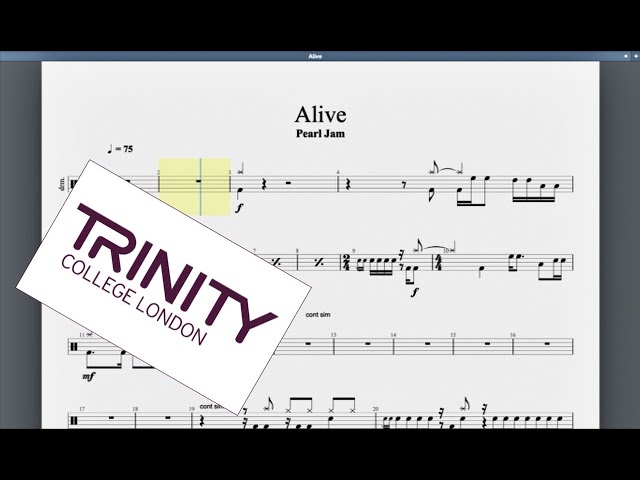 Alive Trinity Grade 5 Drums