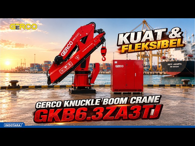 BONGKAR MUAT DI DERMAGA JAUH LEBIH CEPAT PAKAI GERCO MARINE CRANE GKB6.3ZA3TJ