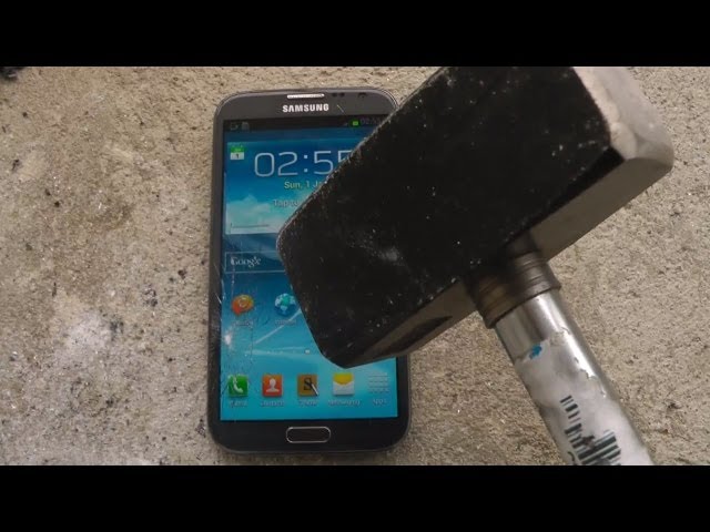 Samsung Galaxy Note 2 Review - Hammer Drop Test