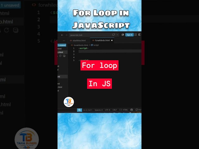 For loop in Js.    #javascripttutorial #javascriptbeginners #shortvideos
