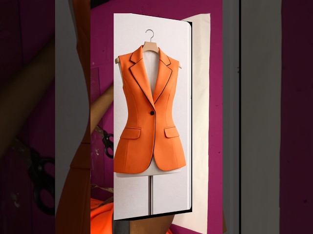 HOW TO DRAFT THIS STYLISH SLEEVELESS SUIT JACKET ✂️👔it's a classy sleeveless blazer.#patterns