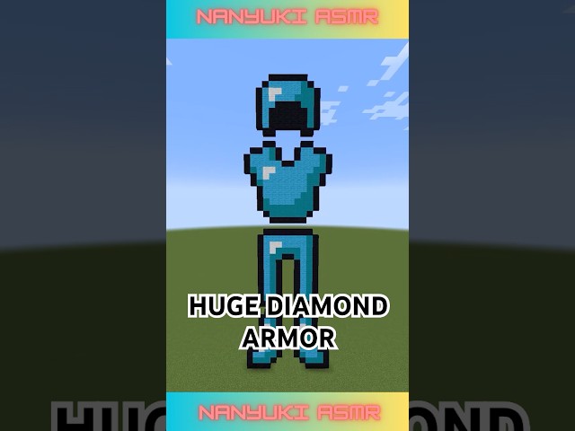 MINECRAFT PIXEL ART OF FULL DIAMOND ARMOR😎WOULD YOU LIKE TO WEAR IT😴ASMR🥰#shorts #minecraft #asmr