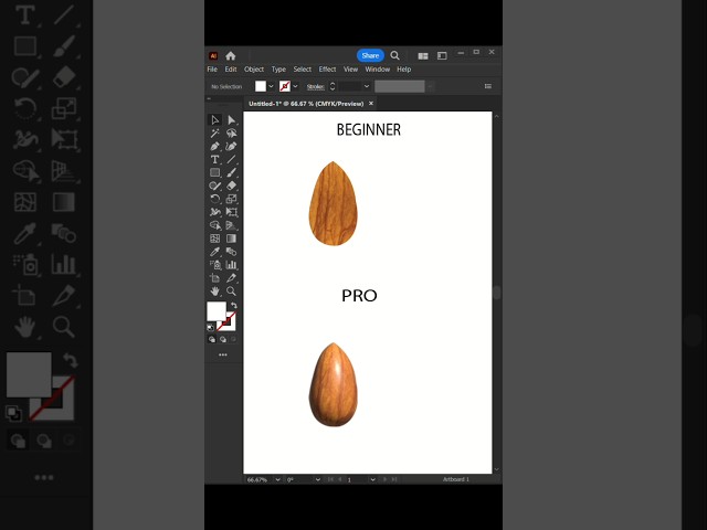 2D to 3D: Create a Realistic Almond Like a Pro 🌰 | 3D Almond Tutorial #shorts