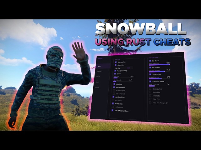 Snowballing using THE BEST RUST CHEATS. FT. EASY VISION
