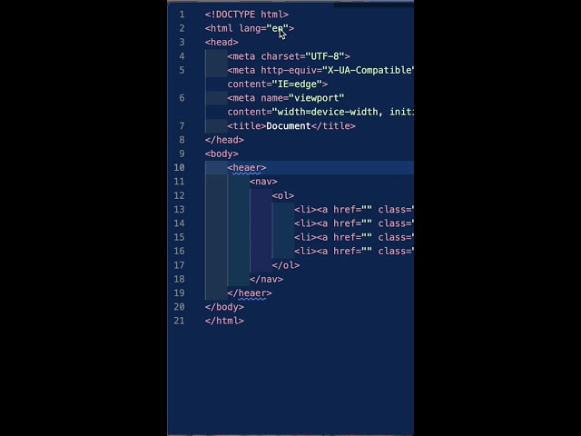 Atajos de html en visual estudio code.