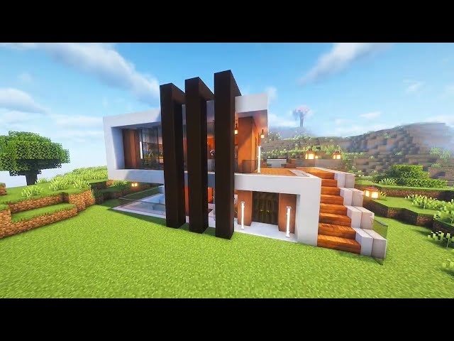 How to build a modern house in minecraft