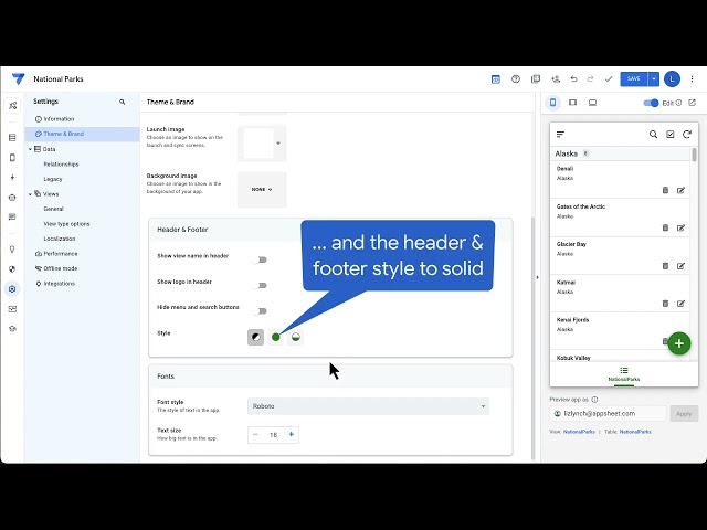 Quick Tour: AppSheet app editor