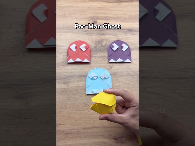 Easy Origami Pac-Man Ghost Tutorial | How to Make Origami Ghost Step By Step Easy Folding