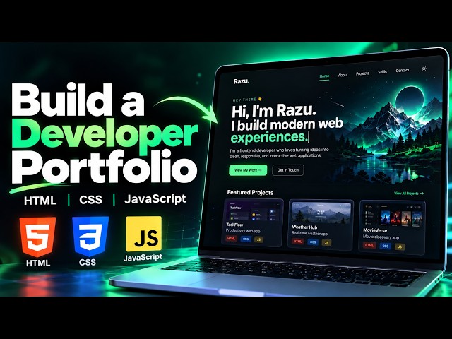 Build a Developer Portfolio with HTML, CSS & JavaScript