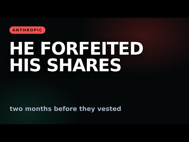 He Quit Anthropic Two Months Before His Shares Vested