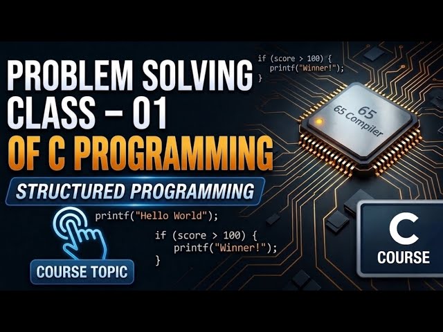 C Programming Problem Solving || Class 01