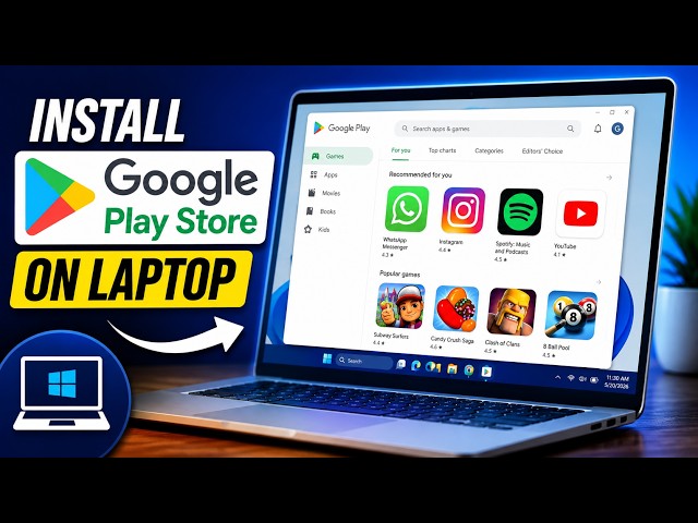 How to Install Google Play Store on Laptop (2026) | Laptop Me Play Store Kaise Chalaye
