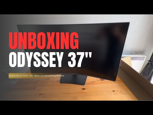 UNBOXING The BEAST! Samsung Odyssey G7 37" Curved Gaming Monitor 😱 Just HOW BIG Is It?
