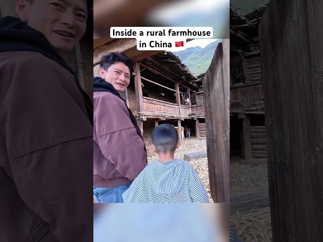 Inside an old rural farmhouse in China! 🐮🇨🇳 #china #travel #chinatravel #solotravel