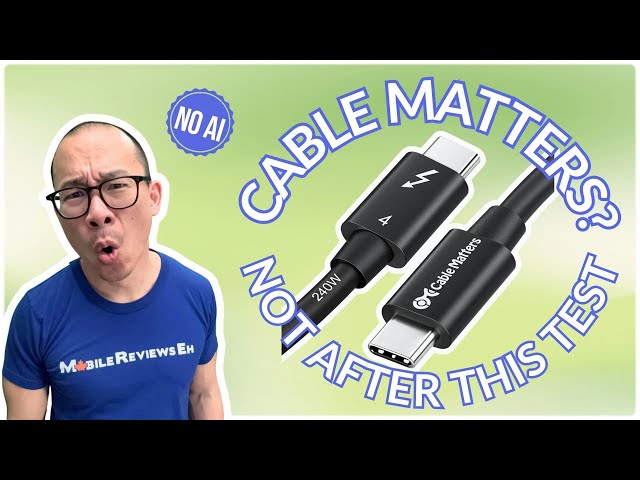 Fails After How Many Bends? - Cable Matters USB-C/USB4 80Gpbs Cable Review