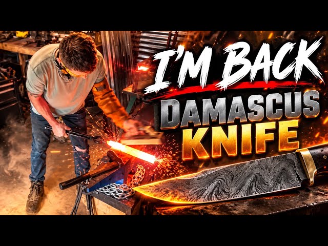 I’m Back! Working on a Damascus Knife
