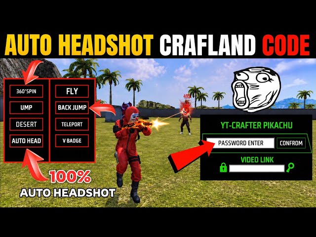 100% Auto Headshot New Brazilian 4v4 Craftland Map Code 🤯 | Secret Brazilian Password Enter Code