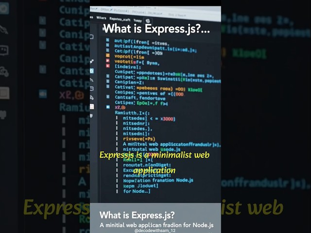 What is Express.js? Easy explanation|Express.js Tutorial Shorts | Beginner Friendly| Use Express.js?