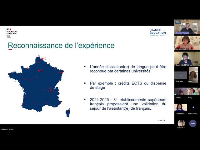 Visio d'informations - Devenir assistant de langue française à l'étranger (26 janvier 2026)