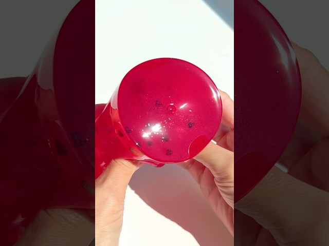 Vampire Drip - jello clear slime scented like black cherry candy #oddlysatisfying #slimeasmr