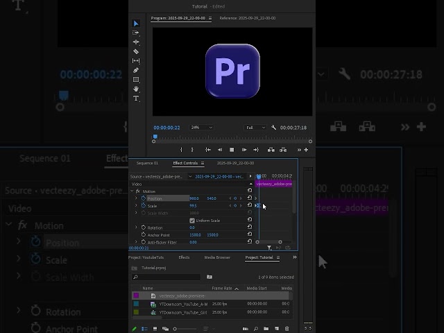 How to add your logo on your videos #premiere #edit