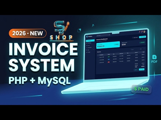 PHP Invoice & Billing System — Client Management, PDF Export, Payments & Reports | Full Source Code