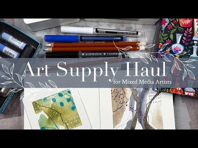 Art Supply Haul for Mixed Media Artists | SketchBox, Stencil Girl, and Watercolor Goodies