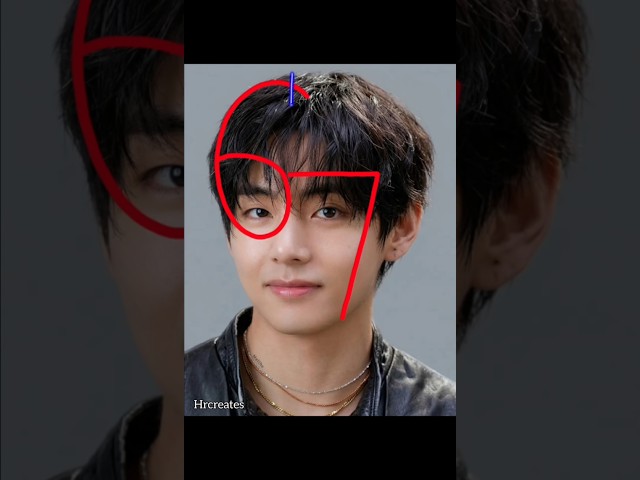 how to Draw V from BTS ✨#ytshorts #tutorial