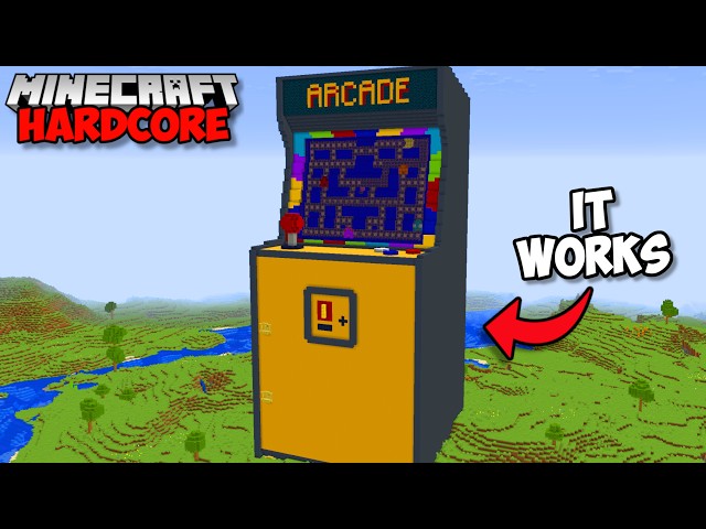I Built A Working Arcade Machine in Minecraft Hardcore