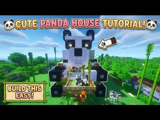 CUTE PANDA HOUSE TUTORIAL | How to Build Easily!