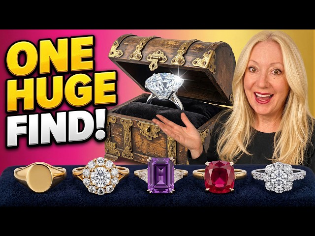 I Bought a $13 Thrift Shop Jewelry Jar Did I Make $1000? I Found 10K Gold Diamond Ring Silver Chains