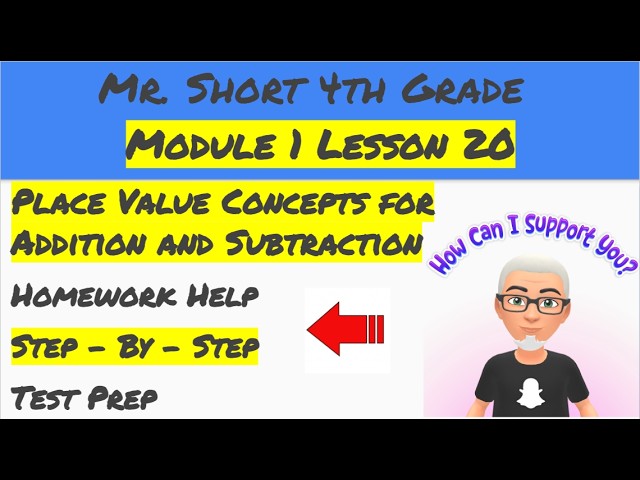 Module 1 Lesson 20 Eureka Math Homework Help 4th Grade