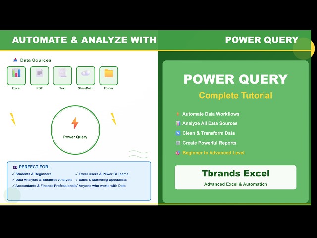 Learn to Automate Everything with Power Query in Excel with TBRANDS