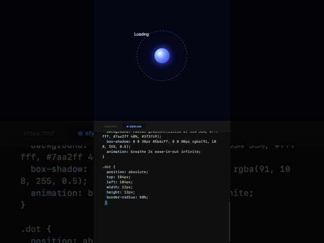 Orbit Loader #code #css #shorts