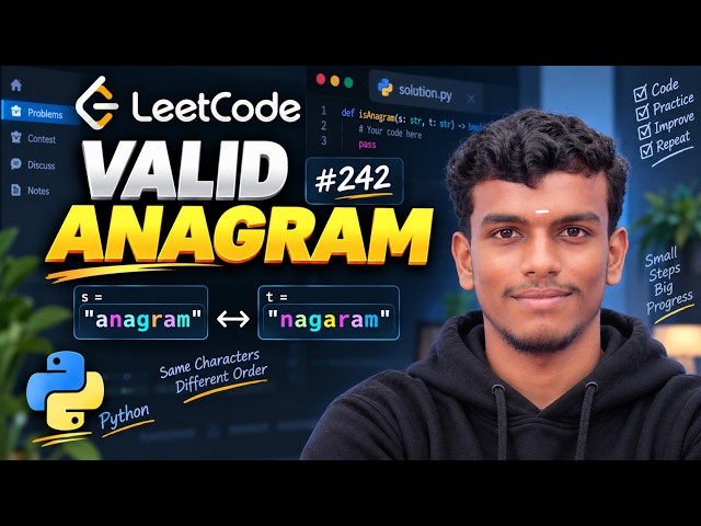 LeetCode 242: Valid Anagram | Python DSA Solution