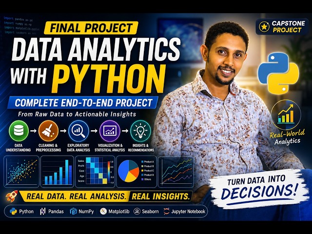 79. Data Analytics with Python Project | Complete End-to-End Data Analytics| Capstone Project Part 8