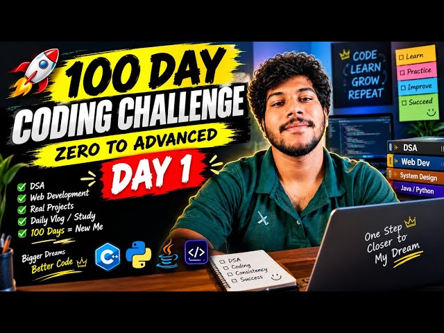 100 Days of Coding Challenge 🔥 Day 1 | Starting My Coding Journey 
